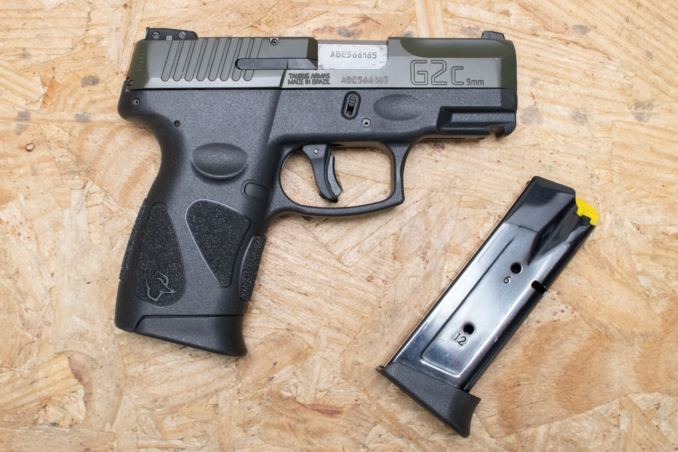 Taurus G2C 9mm Police TradeIn Pistol with OD Green Slide, Extra