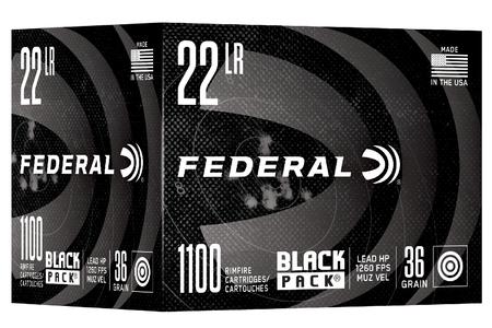 Federal 22LR 36 gr Lead Hollow Point Limited Edition Black Pack 1100 Round Brick