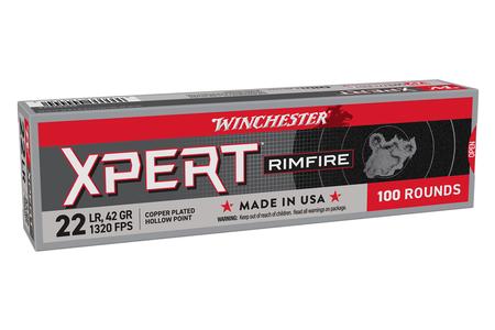 Winchester 22 LR 42 gr Copper Plated Hollow Point Xpert 100/Box