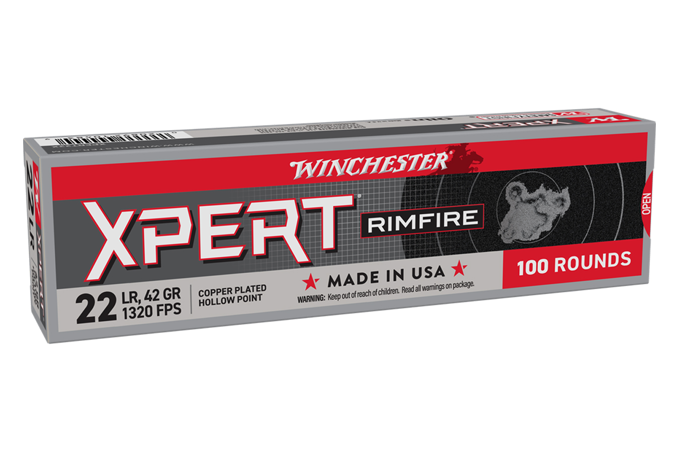 Winchester 22 LR 42 gr Copper Plated Hollow Point Xpert 100/Box