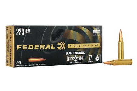 FEDERAL AMMUNITION 223 Rem 77 gr CenterStrike OTM Gold Medal 20/Box