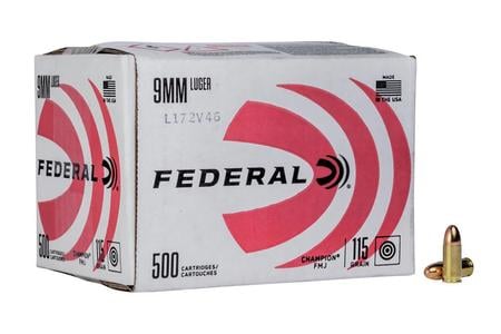 9MM LUGER 115GR FMJ 500RD BULKPACK 