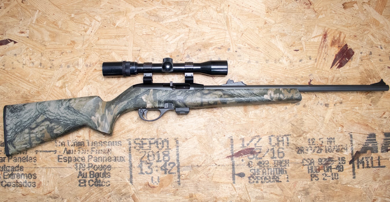 Remington 597 22 LR Police Trade-In Rifle with Camo Stock and Scope