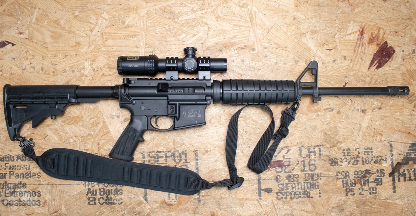 Smith & Wesson M&P-15 5.56mm Police Trade-In Rifle with Scope and Sling (Magazine Not Included)
