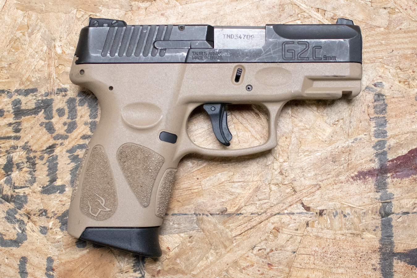 Taurus G2C 9mm Police Trade-In Pistol with Manual Safety and Tan Frame