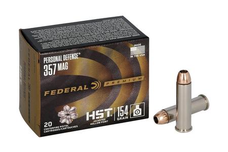 FEDERAL AMMUNITION 357 Mag 154 gr HST JHP Personal Defense 20/Box