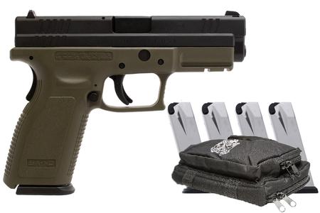 SPRINGFIELD XD 9mm OD Green Frame Gear Up Package with Five Magazines