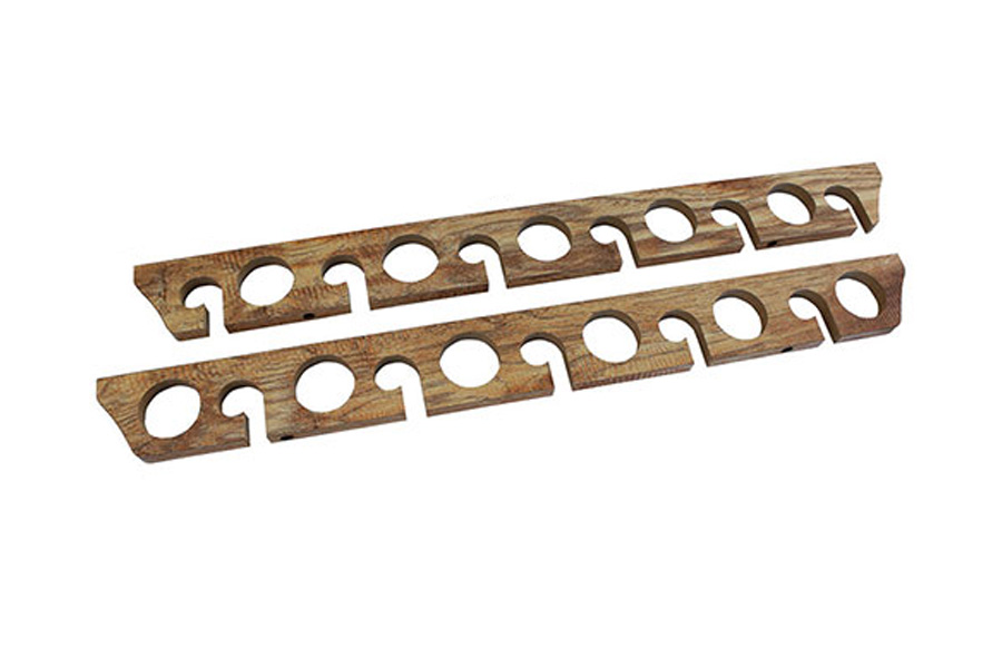 Rush Creek American Cherry 11-Rod Wall or Ceiling Fishing Rod Storage Rack