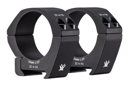 PRO RIFLESCOPE 34MM RINGS LOW .95` 