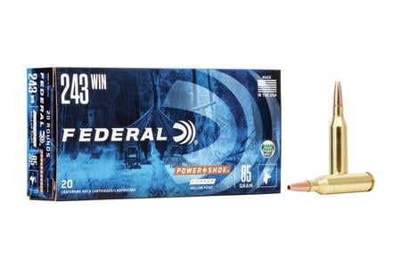Federal 243 Winchester 85 Grain Copper Hollow Point Power-Shok 20/Box