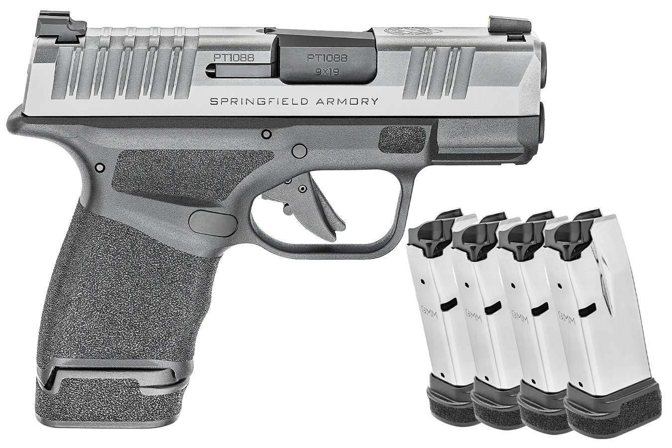 Springfield Hellcat 9mm Stainless Micro Compact Gear Up Package with Five Magazines