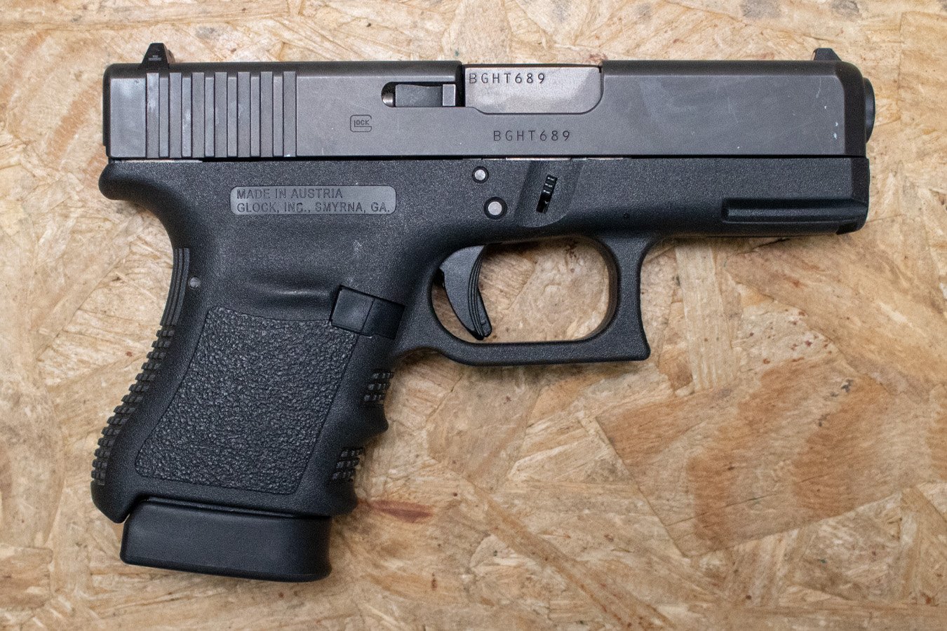 Glock 36 45ACP Police Trade-In Pistol with Fore-End Accessory Rail