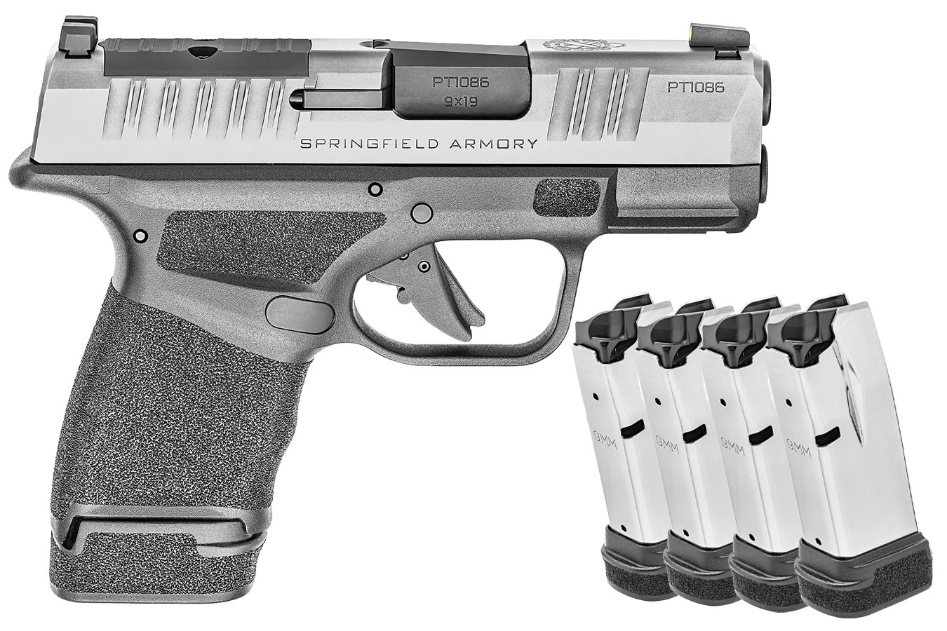Springfield Hellcat 9mm Stainless Micro Compact OSP Gear Up Package with Five Magazines