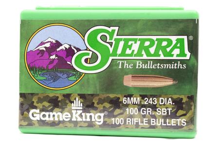 SIERRA BULLETS 6mm (.243) 100 gr Spitzer Boat Tail GameKing 100/Box