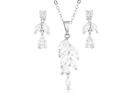 FALLING PETALS CRYSTAL JEWELRY SET
