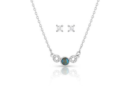 GRACEFUL BALANCE TURQUOISE CRYSTAL JEWELRY SET