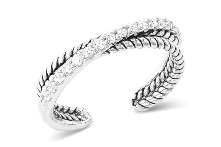 CRYSTAL CROSSOVER OPEN RING