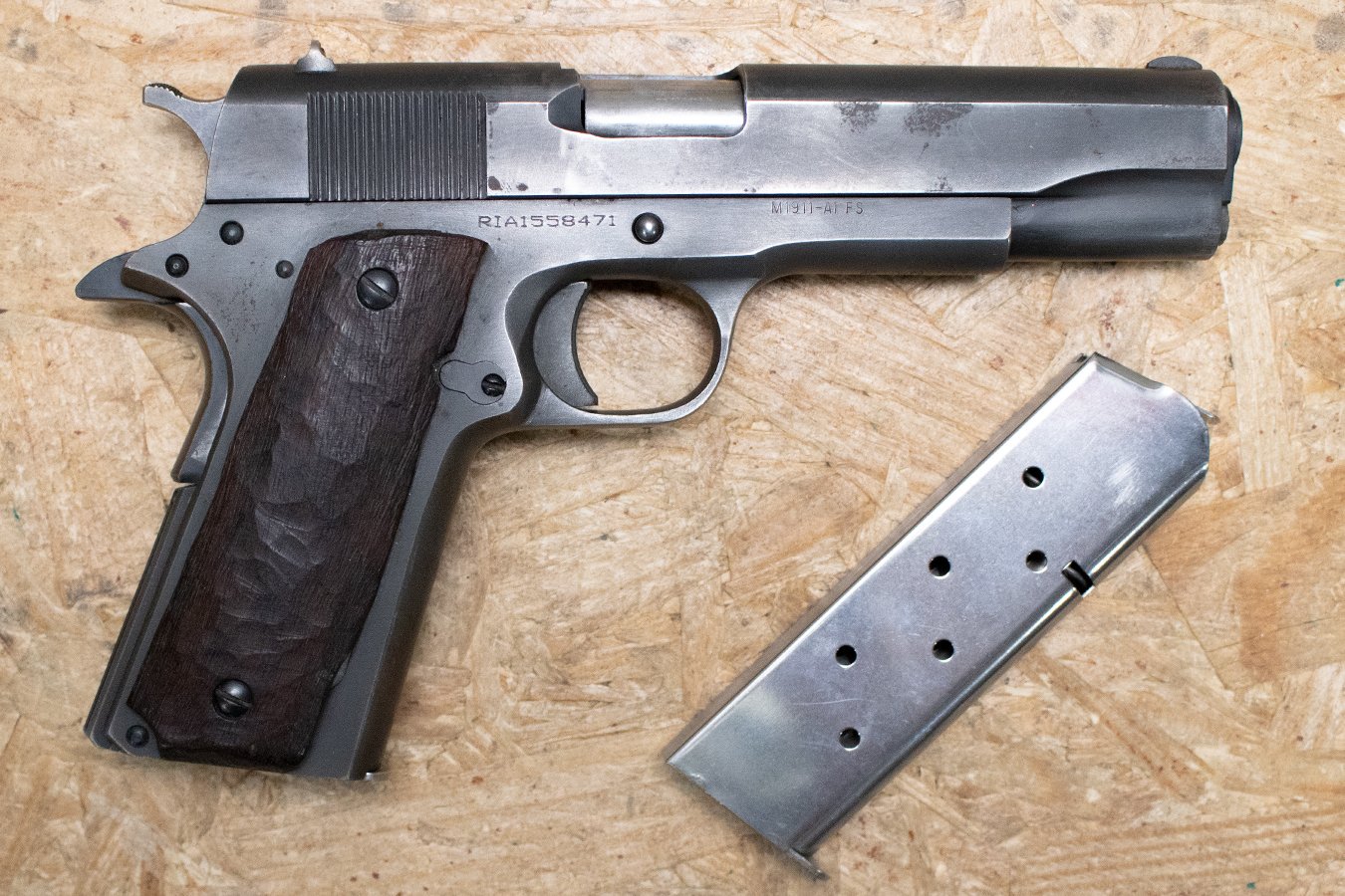 Rock Island Armory M1911 A1 FS 45ACP Police Trade-In Pistol with Two Magazines