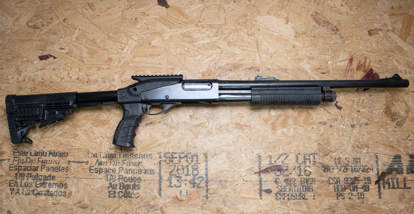 Remington 870 Magnum 12 Gauge Police Trade-In Shotgun with Rifle Sights and Shell Holder