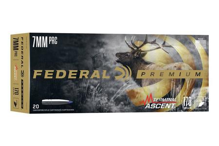 FEDERAL AMMUNITION 7mm PRC 170 gr Polymer Tip Terminal Ascent 20/Box