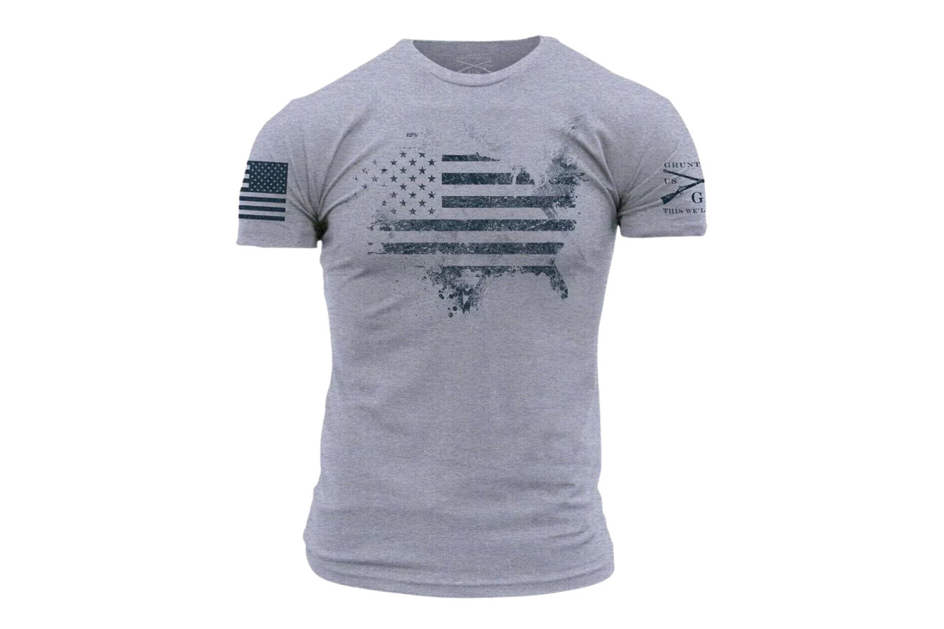 Grunt Style American Acid Tee - Heather Gray | Vance Outdoors