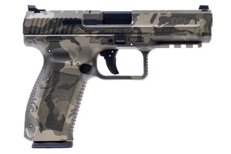 TP9SF 9MM 4.46 IN BBL WOODLAN CAMO CERAKOTE FINSIH