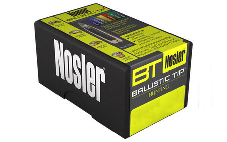 NOSLER 25 CAL .257IN 100 gr Spitzer Ballistic Tip Hunting 50/BOX