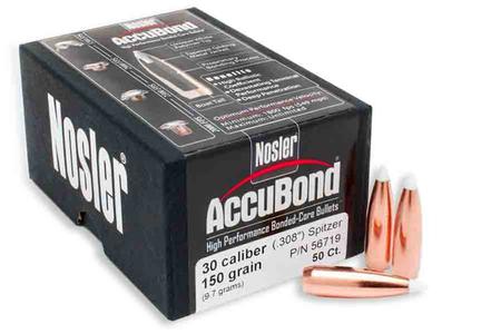 NOSLER 30 Cal (.308) 150 gr Spitzer 50/Box