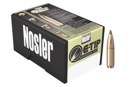 NOSLER 30 Cal 180 gr Spitzer E-Tip 50/Box