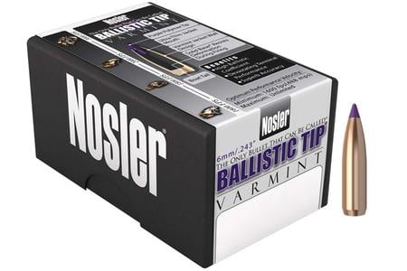 NOSLER 6mm .243 90 gr Spitzer Ballistic Tip Hunting 50/Box