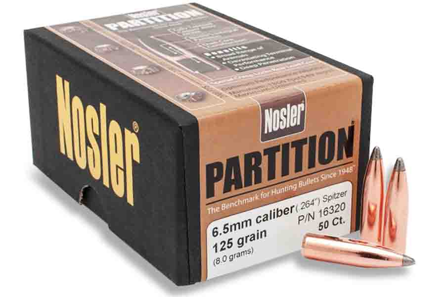 NOSLER 6.5MM CAL (.264) 125 GR SPITZER