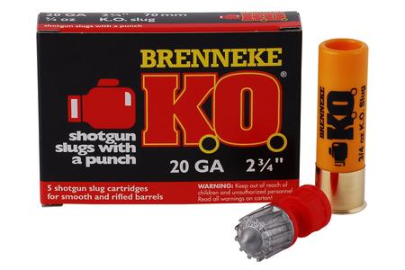 K.O. 20 GAUGE 2.75` 3/4 OZ SLUG SHOT