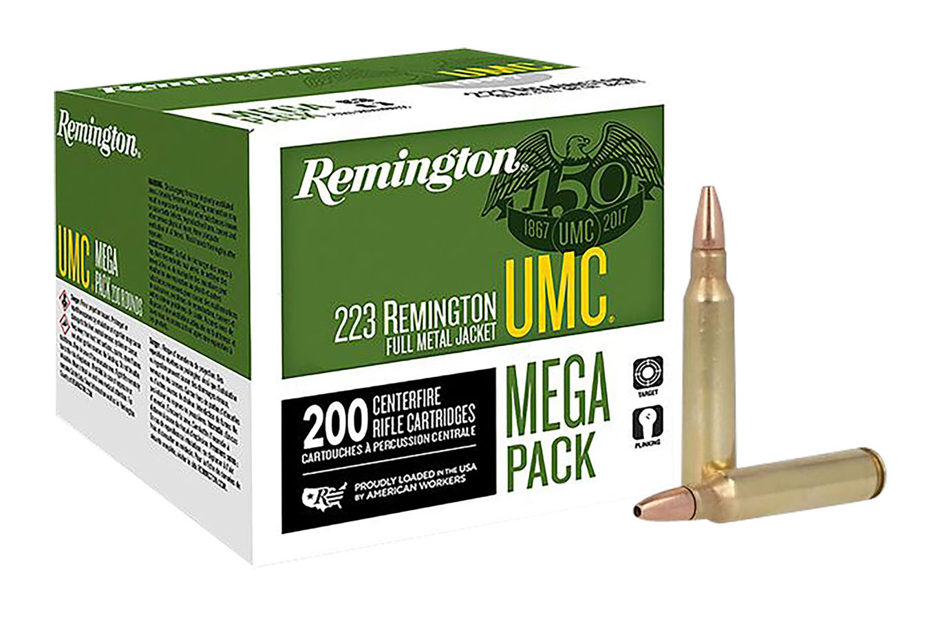 Remington 223 Rem 45 gr JHP UMC Mega Pack 200/Box