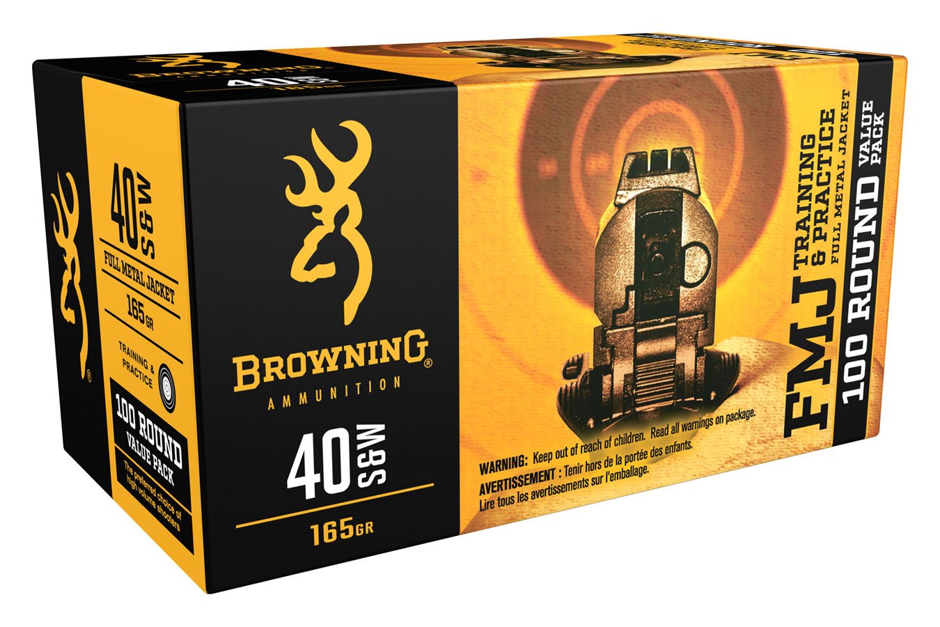 Browning 40 S&W 165 gr FMJ Value Pack 100/Box