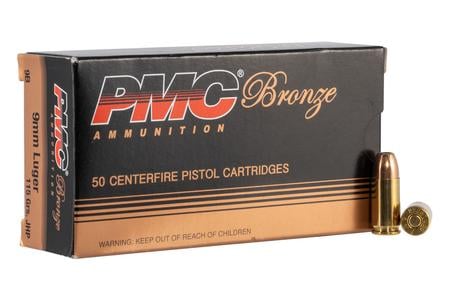 PMC 9mm 115gr JHP Bronze 50/Box