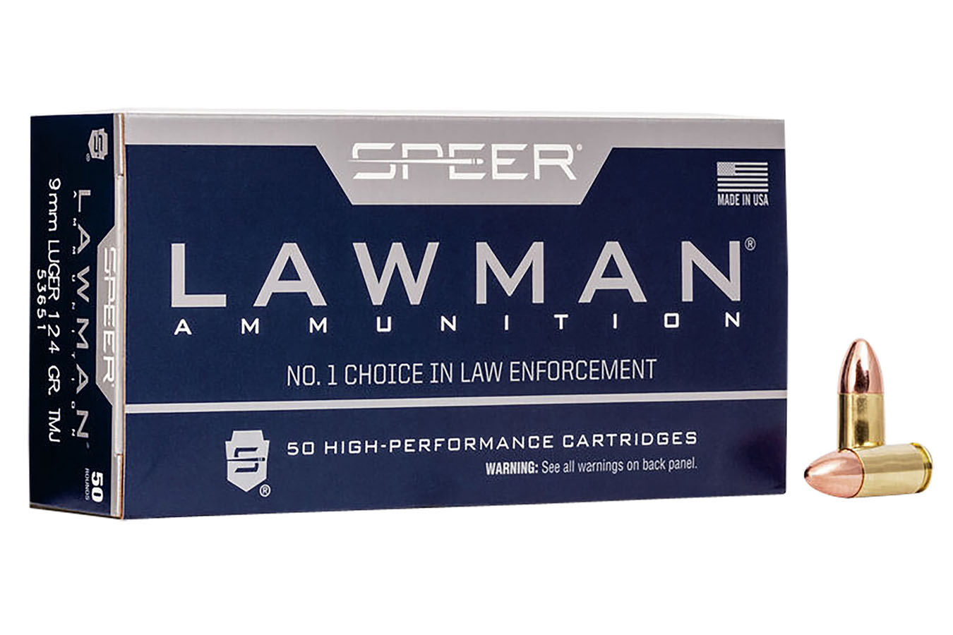 Speer 9mm 124 gr TMJ Lawman 50/Box