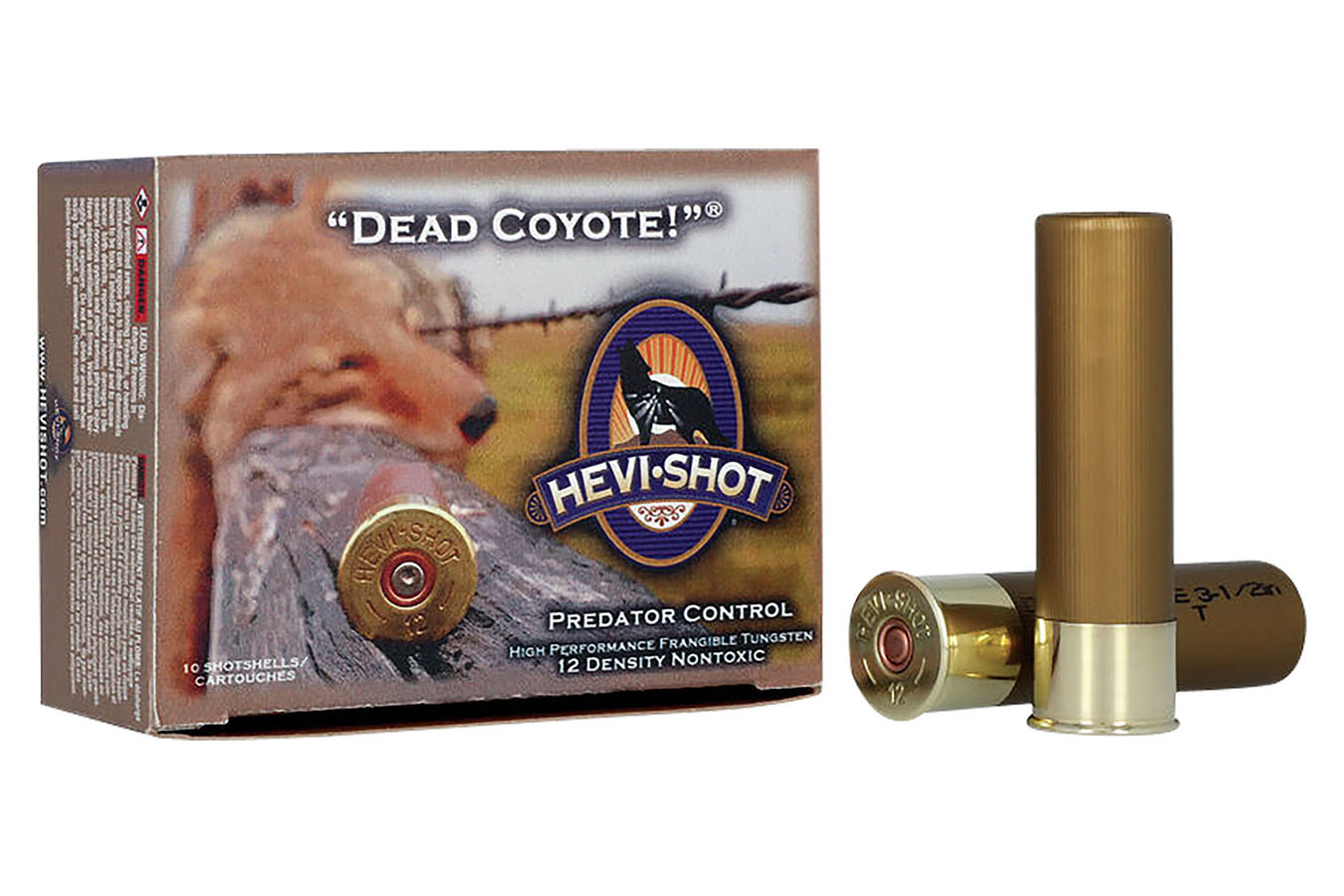Hevi Shot 12 Gauge 3-1/2 Inch 1-5/8oz Tungsten T Shot Dead Coyote 10/Box