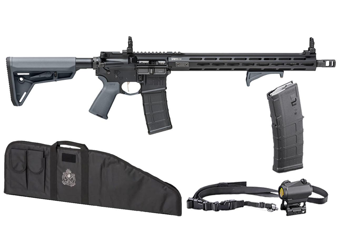 Springfield Saint Victor 5.56mm Gray Semi-Automatic AR-15 Gear Up Rifle Package with Extra Mag, Vortex Optic, Sling