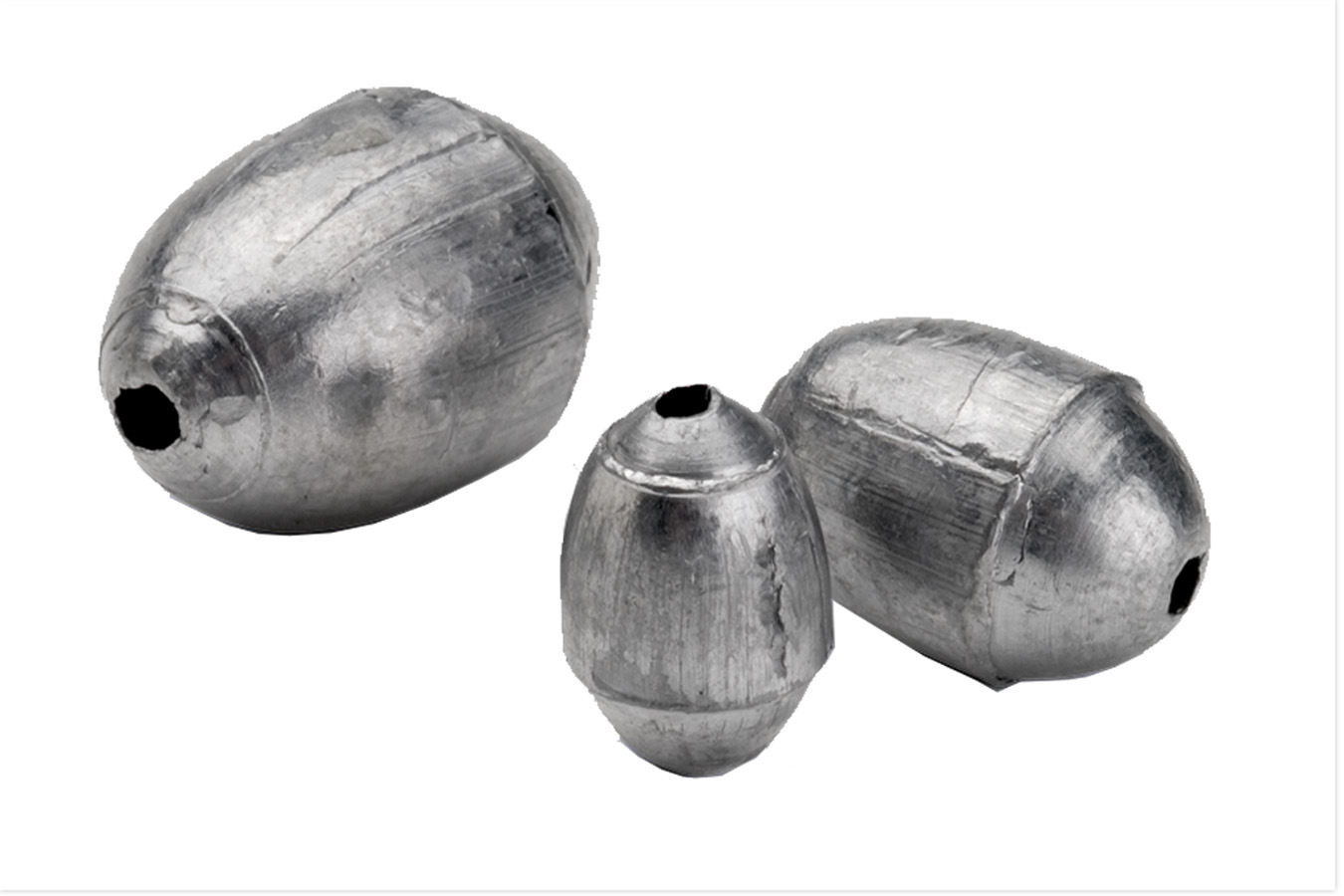 Bullet Weights 3/8 Oz Egg Slip Sinkers – 8-Pack, Lead, Gray, Free Shipping