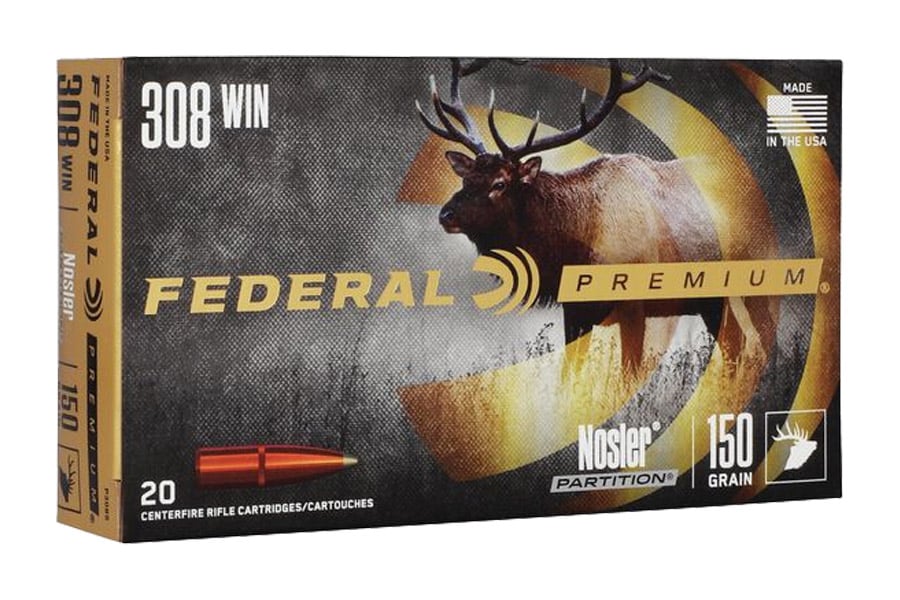 FEDERAL AMMUNITION 308 WIN 150 GR NOSLER PARTITION VITAL-SHOK