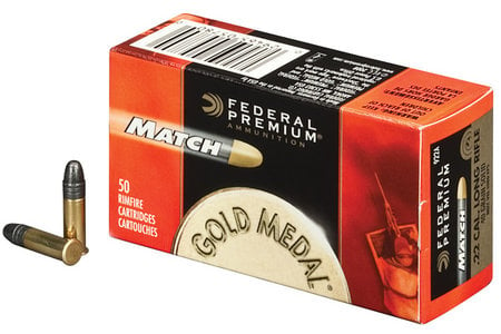 FEDERAL AMMUNITION 22 LR 40 gr Solid Gold Medal Match 50/Box