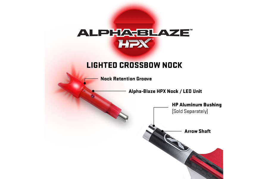 TEN POINT ALPHA-BLAZE HPX LIGHTED NOCK FOR HP BUSHING