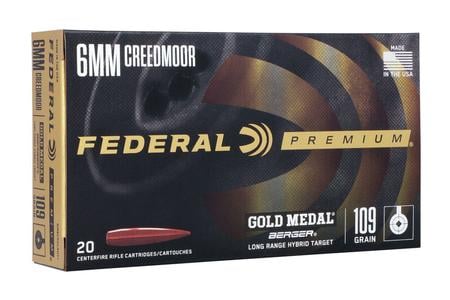 Federal 6 MM Creedmoor 190 gr Gold Medal Berger Long Range Target 20/Box