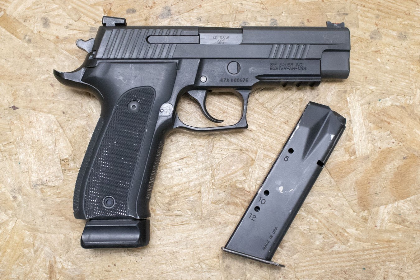 Sig Sauer P226 40 S&W Police Trade-In Pistol with Two Magazines