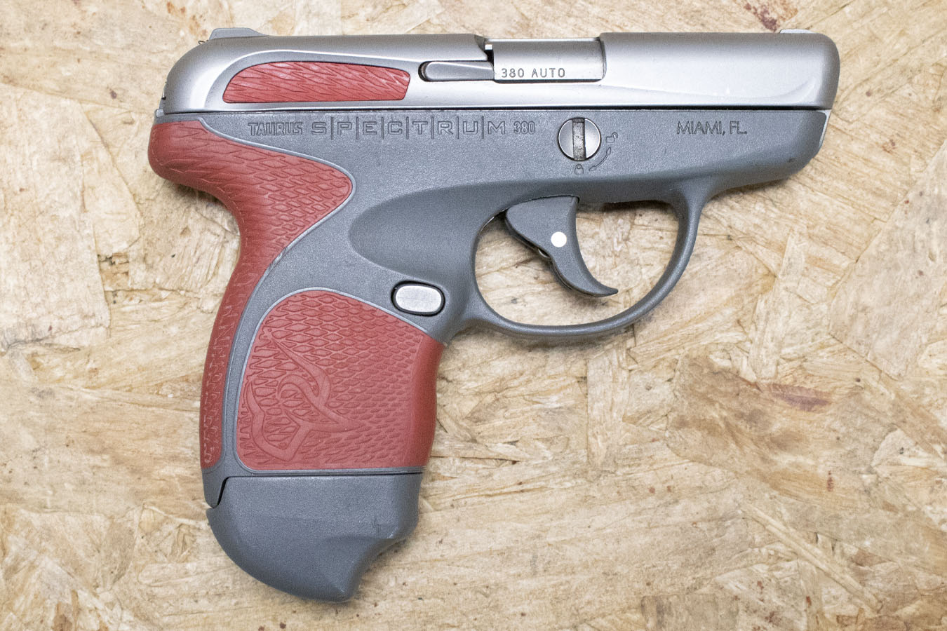 Taurus Spectrum 380ACP Used Trade-In Micro-Compact Pistol with Gray-Red-Stainless Finish