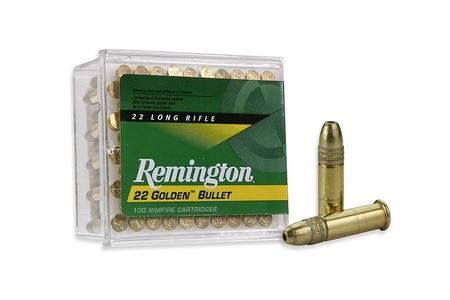 Remington 22 LR 36gr High Velocity Plated HP Golden Bullet 100/Box