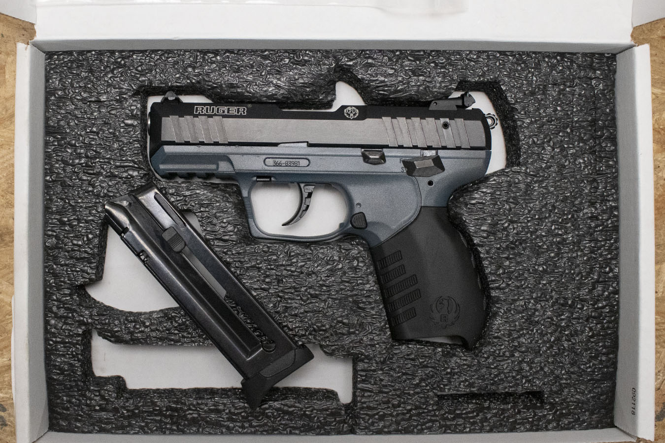 Ruger SR22P 22LR Police Trade-In Pistol with Blue Frame and Box