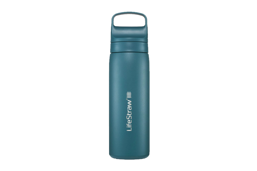 Lifestraw 18 oz GO Stainless Steel Water Bottle with Filter - Laguna Teal