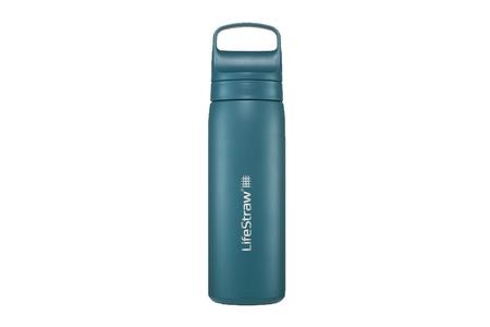 GO STAINLESS STEEL WATER BOTTLE WITH FILTER 18OZ LAGUNA TEAL