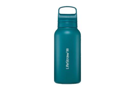 GO STAINLESS STEEL WATER BOTTLE WITH FILTER 1L LAGUNA TEAL